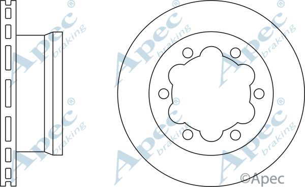 APEC BRAKING Тормозной диск DSK2044